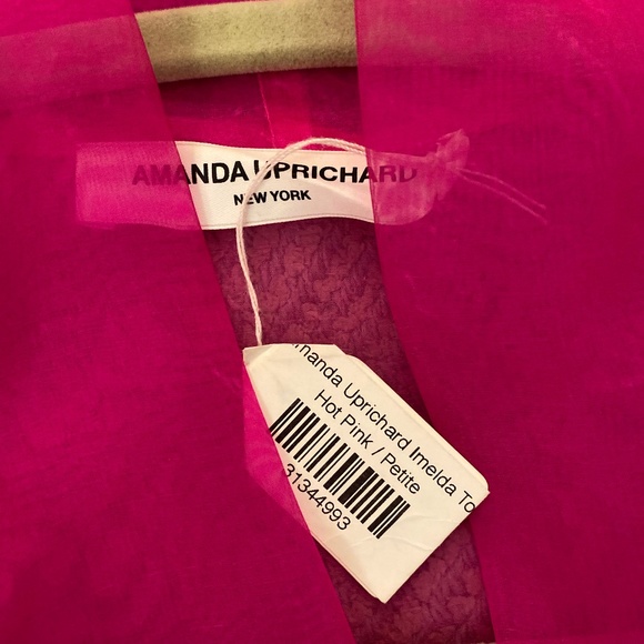 *NWT* Amanda Uprichard Imelda Top in Hot Pink (Size XS/Petite) - Picture 5 of 8